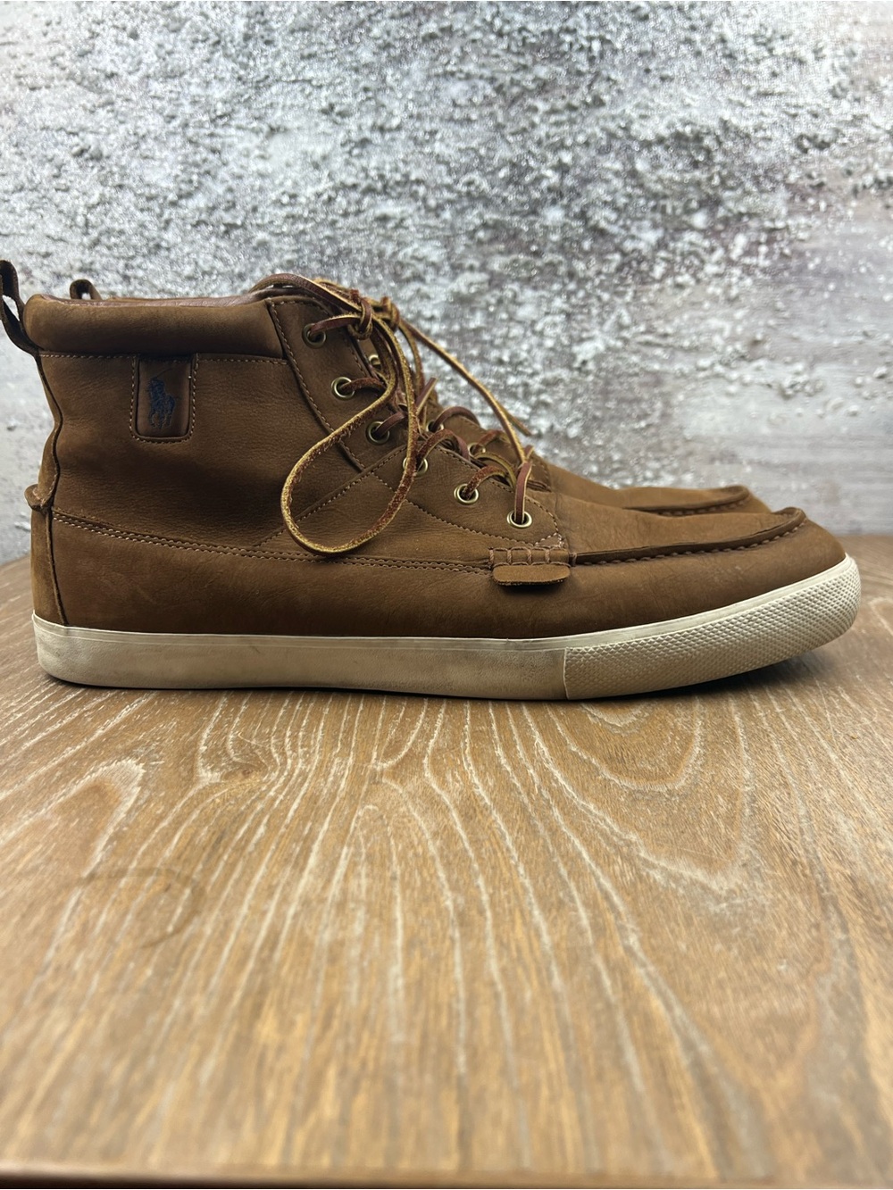 602 Polo by Ralph Lauren TAVIS Brown Leather High-Top Sneaker 16